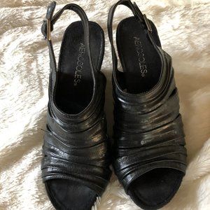 Aerosole Black Sandals